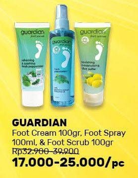 Promo Harga GUARDIAN Foot Cream/ Foot Spray/ Foot Scrub 100 mL  - Guardian