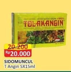 Promo Harga SIDO MUNCUL Jamu Tolak Angin Cair + Madu per 5 sachet 15 ml - Alfamart