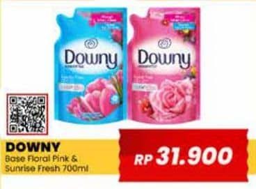 Promo Harga Downy Pewangi Pakaian Floral Pink, Sunrise Fresh 720 ml - Yogya