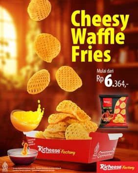 Promo Harga Cheesy Waffle Fries  - Richeese Factory
