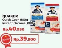 Promo Harga Quaker Oatmeal Quick Cooking, Instant 800 gr - Yogya