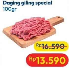 Promo Harga Daging Giling Sapi Spesial per 100 gr - Hypermart