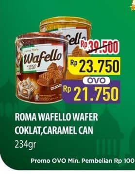 Promo Harga Roma Wafello Choco Blast, Butter Caramel 228 gr - Hypermart