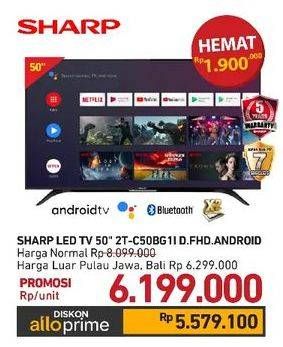 Promo Harga Sharp 2T-C50BG1i | LED TV 50"  - Carrefour