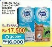 Promo Harga FRISIAN FLAG Susu UHT Purefarm Swiss Chocolate, Full Cream 900 ml - Indomaret