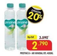 Promo Harga PRISTINE 8 Air Mineral 400 ml - Superindo