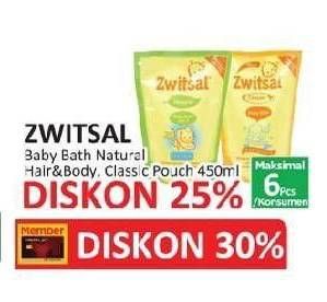 Promo Harga ZWITSAL Natural Baby Bath 450 ml - Yogya