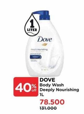 Promo Harga Dove Body Wash Deeply Nourishing 1000 ml - Watsons