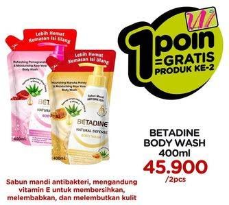 Promo Harga BETADINE Body Wash per 2 pouch 400 ml - Watsons