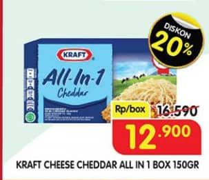 Promo Harga Kraft All in 1 Cheddar 150 gr - Superindo