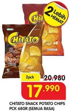 Promo Harga CHITATO Snack Potato Chips All Variants per 2 bungkus 68 gr - Superindo