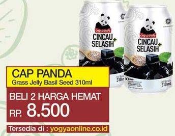 Promo Harga CAP PANDA Minuman Kesehatan Cincau Selasih 310 ml - Yogya