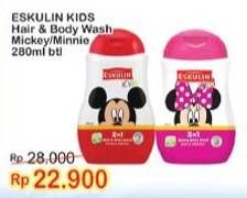 Promo Harga ESKULIN Kids Hair & Body Wash Clean Smooth, Soft Protect 280 ml - Indomaret
