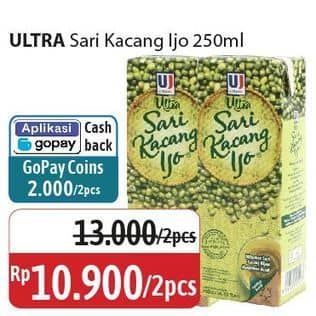 Promo Harga Ultra Sari Kacang Ijo 250 ml - Alfamidi