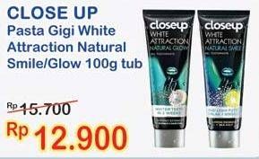 Promo Harga CLOSE UP Pasta Gigi Diamond Attraction Natural Smile, Natural Glow 100 gr - Indomaret