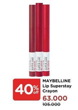 Promo Harga MAYBELLINE Superstay Ink Crayon  - Watsons