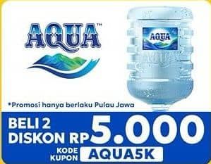 Promo Harga Aqua Air Mineral 19000 ml - Indomaret