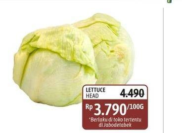 Promo Harga Lettuce Sayur Head per 100 gr - Alfamidi