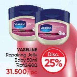 Promo Harga Vaseline Repairing Jelly Baby 50 ml - Guardian
