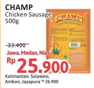 Promo Harga Champ Sosis Ayam 500 gr - Alfamidi