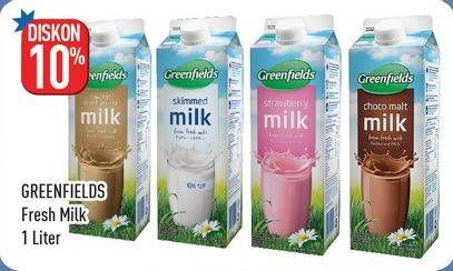 Promo Harga GREENFIELDS Fresh Milk 1000 ml - Hypermart