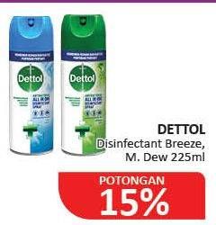 Promo Harga DETTOL Disinfectant Spray Crips Breeze 225 ml - Alfamidi