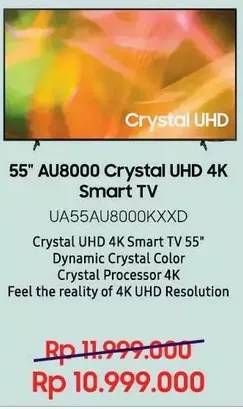 Promo Harga SAMSUNG UA55AU8000 - UHD Smart TV 55"  - LotteMart