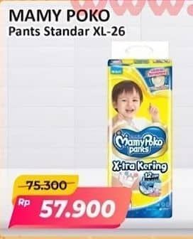 Promo Harga Mamy Poko Pants Xtra Kering XL26 26 pcs - Alfamart
