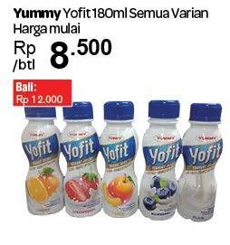Promo Harga YUMMY Yofit Yogurt All Variants 180 ml - Carrefour