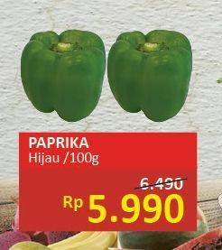 Promo Harga Cabe Paprika Hijau per 100 gr - Alfamidi