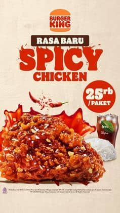 Promo Harga Spicy Chicken  - Burger King