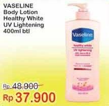 Promo Harga VASELINE Body Lotion Healthy White 400 ml - Indomaret