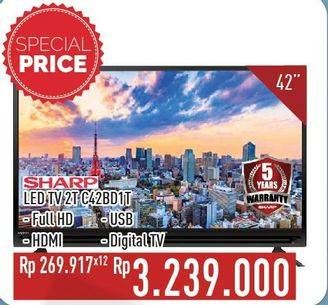 Promo Harga SHARP 2T-C42BD1i | LED TV 42"  - Hypermart