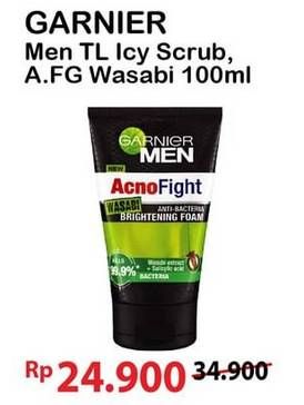 Promo Harga GARNIER MEN Acno Fight Facial Foam/Turbo Light Oil Control 100ml  - Alfamart