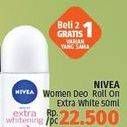 Promo Harga NIVEA Deo Roll On Extra Whitening 50 ml - LotteMart
