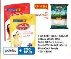 Promo Harga Lifebuoy Body Wash Total 10, Lemon Fresh, Mild Care, Cool Fresh 400 ml - Indomaret