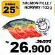 Promo Harga Salmon Fillet Norwegia per 100 gr - Giant