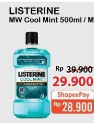 Promo Harga LISTERINE Mouthwash Antiseptic Cool Mint 500 ml - Alfamart