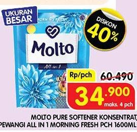 Promo Harga MOLTO Pure Softener, All in 1 Morning Fresh  - Superindo