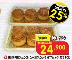 Promo Harga SENG PENG Moon Cake Kacang Hitam 6 pcs - Superindo