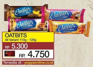 Promo Harga OATBITS Raisin Oat Biscuits All Variants 120 gr - Yogya