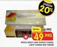 Promo Harga RIOUS GOLD Gold Cake Light Cheese, Choco Cheese 400 gr - Superindo