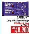 Promo Harga Cadbury Dairy Milk All Variants 62 gr - Hypermart
