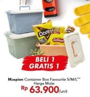 Promo Harga MASPION Container Box Favorite L, Favorite M  - Carrefour