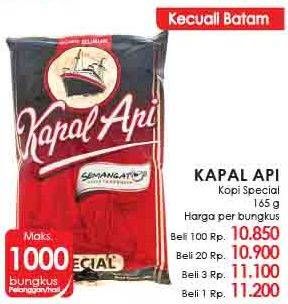 Promo Harga Kapal Api Kopi Bubuk Special 165 gr - LotteMart