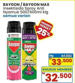 Promo Harga Baygon/Baygon Max Spray  - Indomaret
