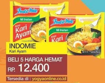 Promo Harga INDOMIE Mi Kuah Kari Ayam per 5 pcs 72 gr - Yogya