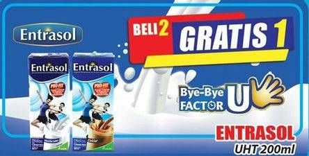 Promo Harga ENTRASOL Susu UHT 200 ml - Hari Hari