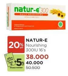 Natur-e Daily Nourishing 300IU 16 pcs Diskon 20%, Harga Promo Rp40.000, Harga Normal Rp50.500, Khusus Member Rp. 38.000, Khusus Member