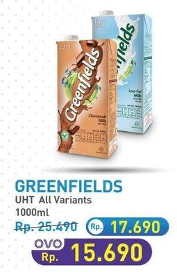 Promo Harga Greenfields UHT All Variants 1000 ml - Hypermart